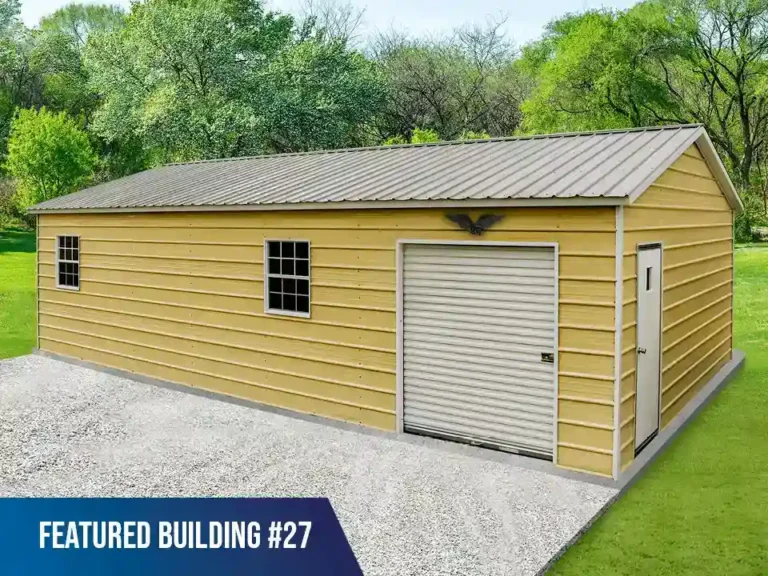 20x35x8 Metal Storage Shed