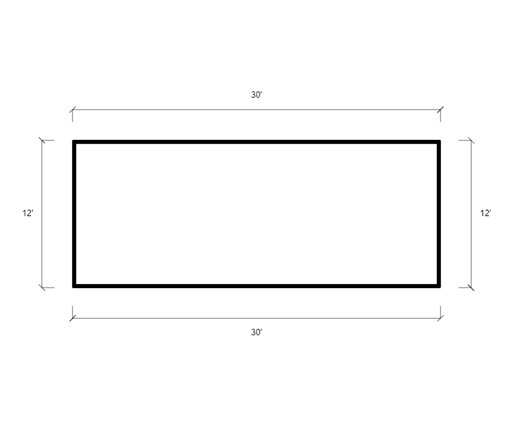 2d-floor-plan-12x31x12 Vertical Roof RV Cover