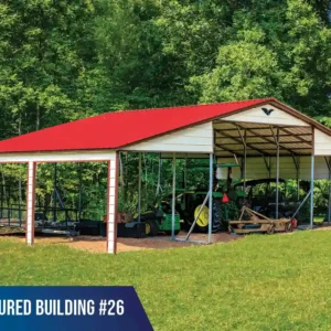 42x25x11/8 Metal Storage Shed - Vertical Roof