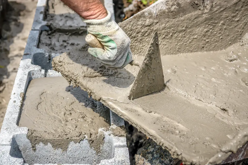 Masonry foundation for metal garages